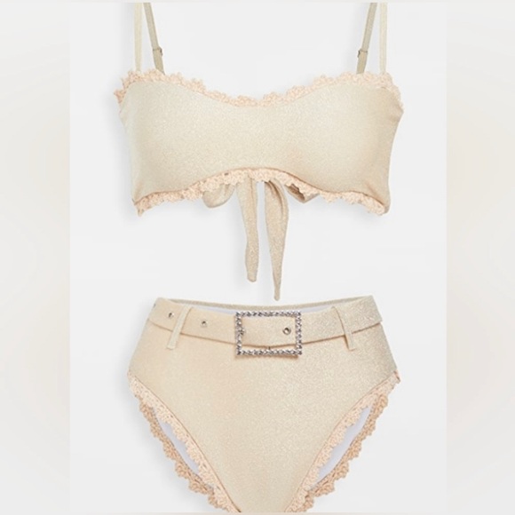 NWT Maiyo Claudia Bikini Set in Gold Size Large - Picture 2 of 9